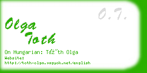 olga toth business card